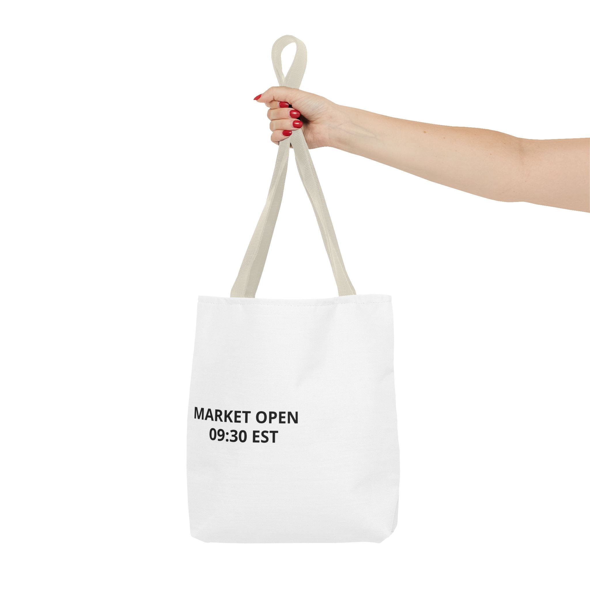 Tote Bag — 'MARKET OPEN 09:30 EST' Minimalist Stock Market Tote
