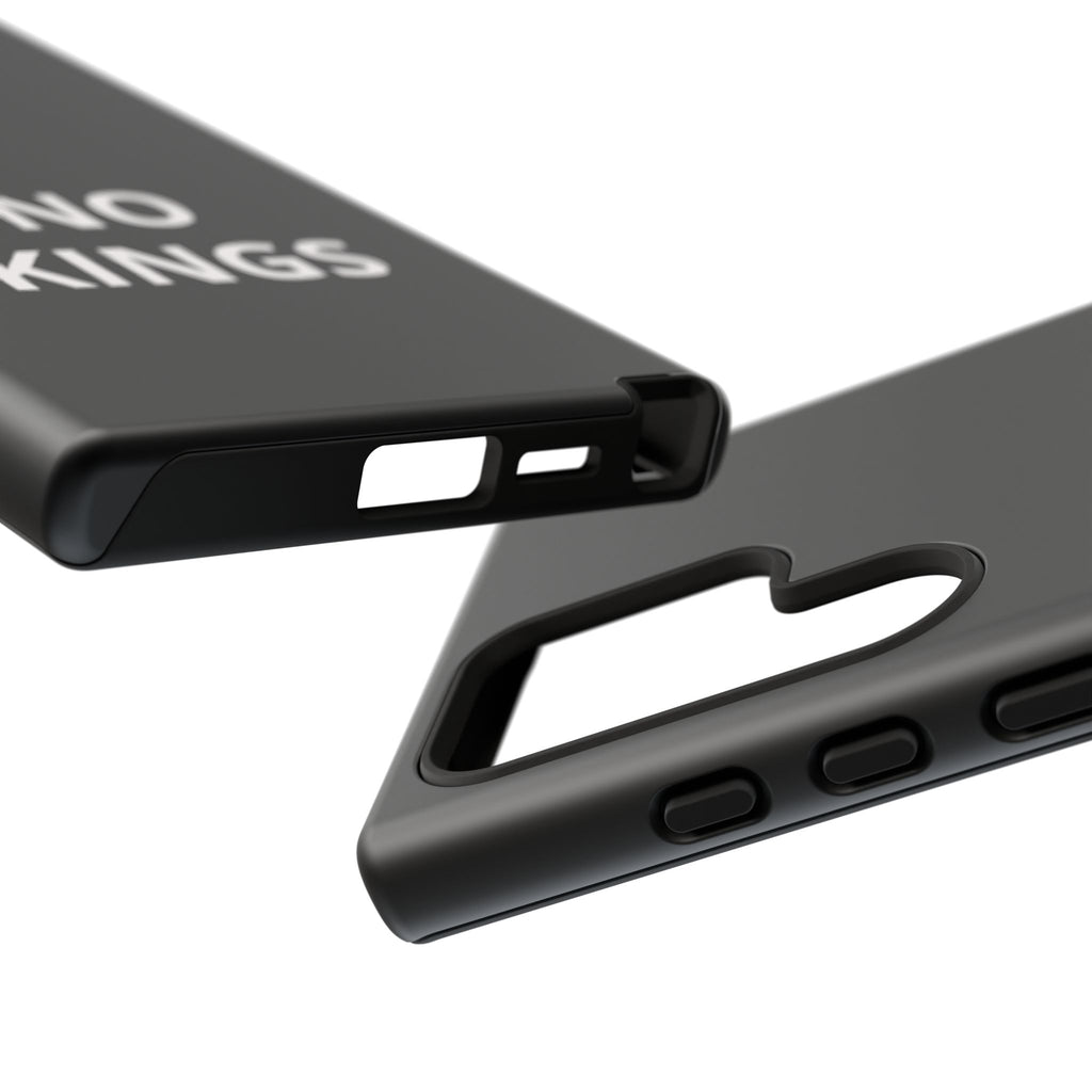 Phone Case — "NO KINGS" Minimalist Black Tough Protective Cover