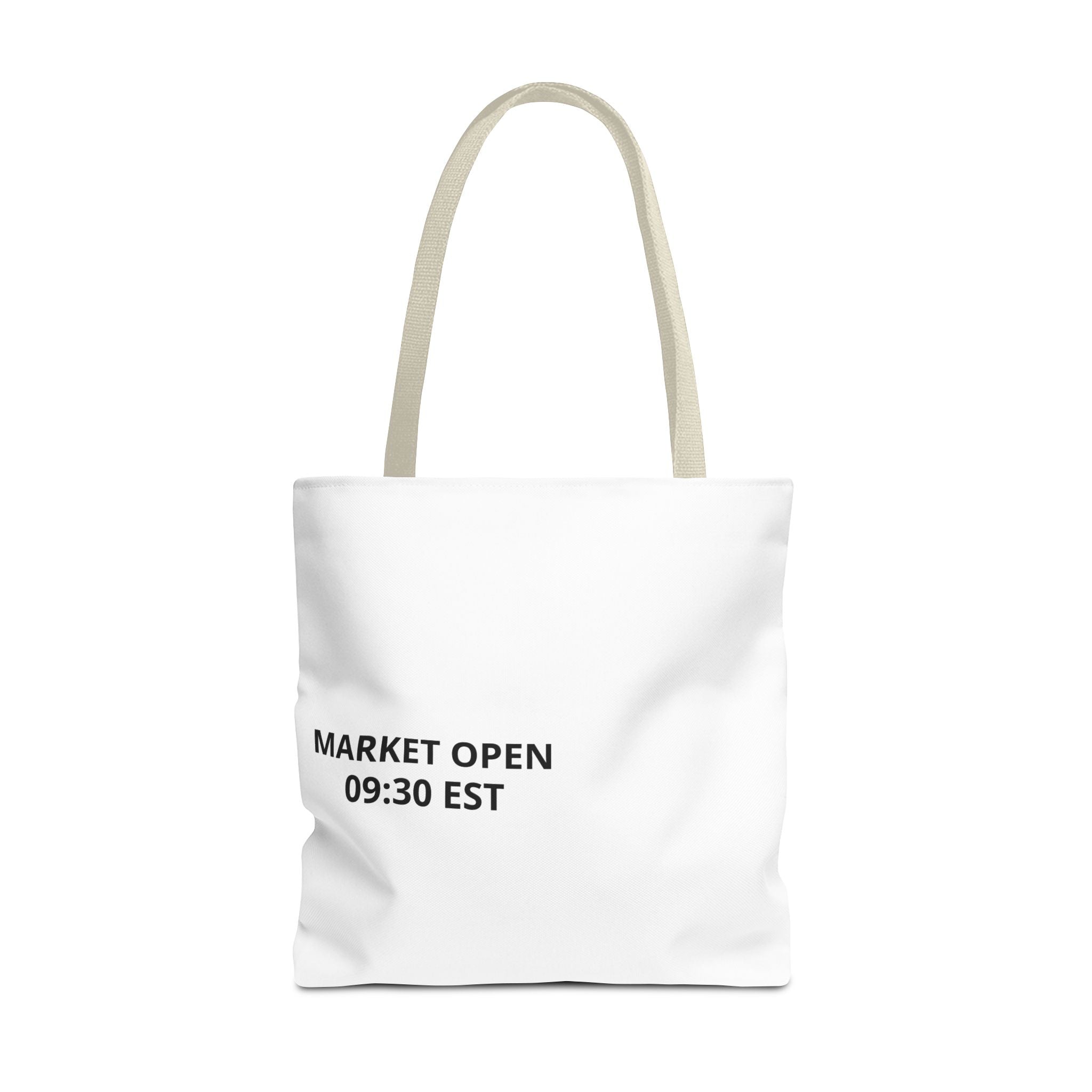 Tote Bag — 'MARKET OPEN 09:30 EST' Minimalist Stock Market Tote