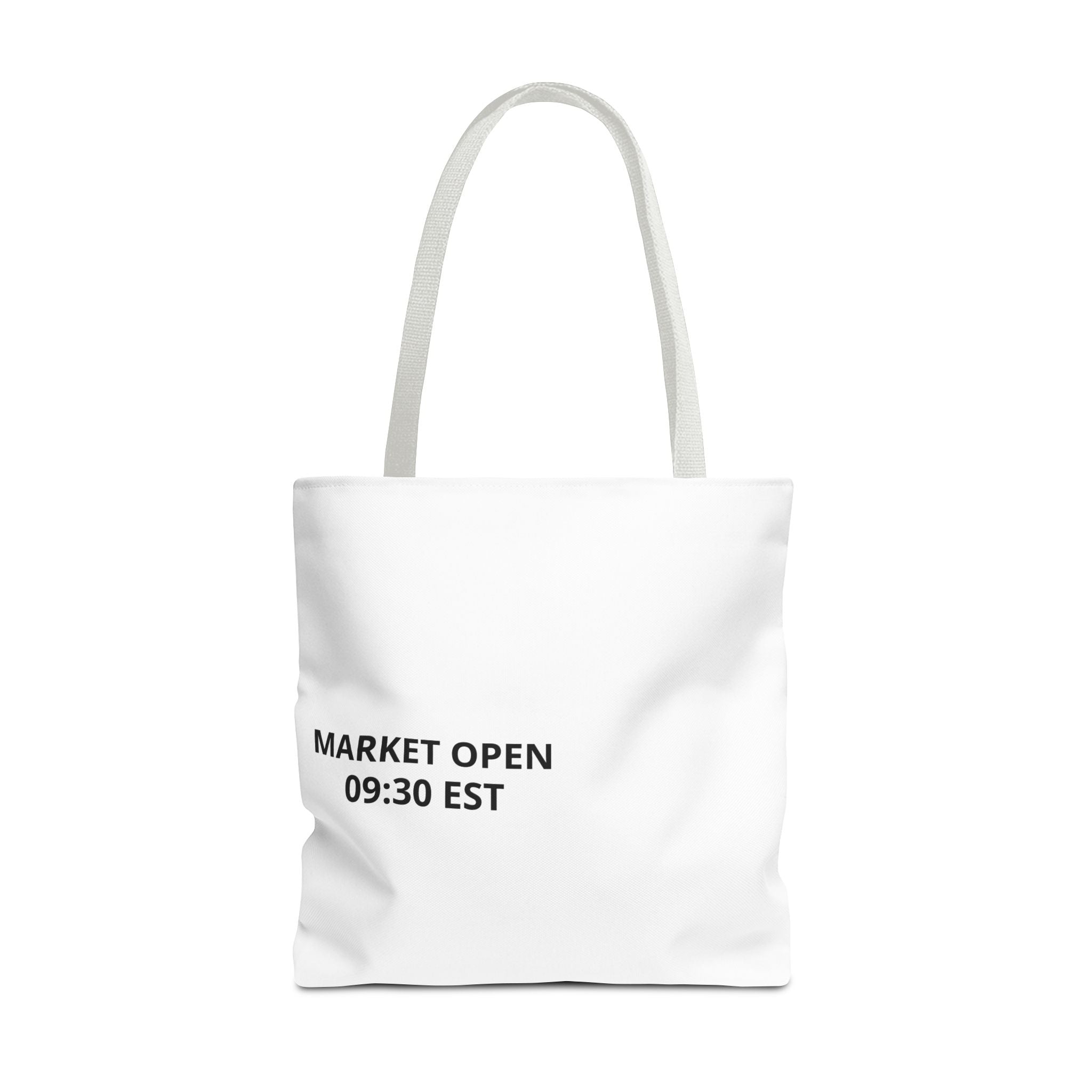 Tote Bag — 'MARKET OPEN 09:30 EST' Minimalist Stock Market Tote
