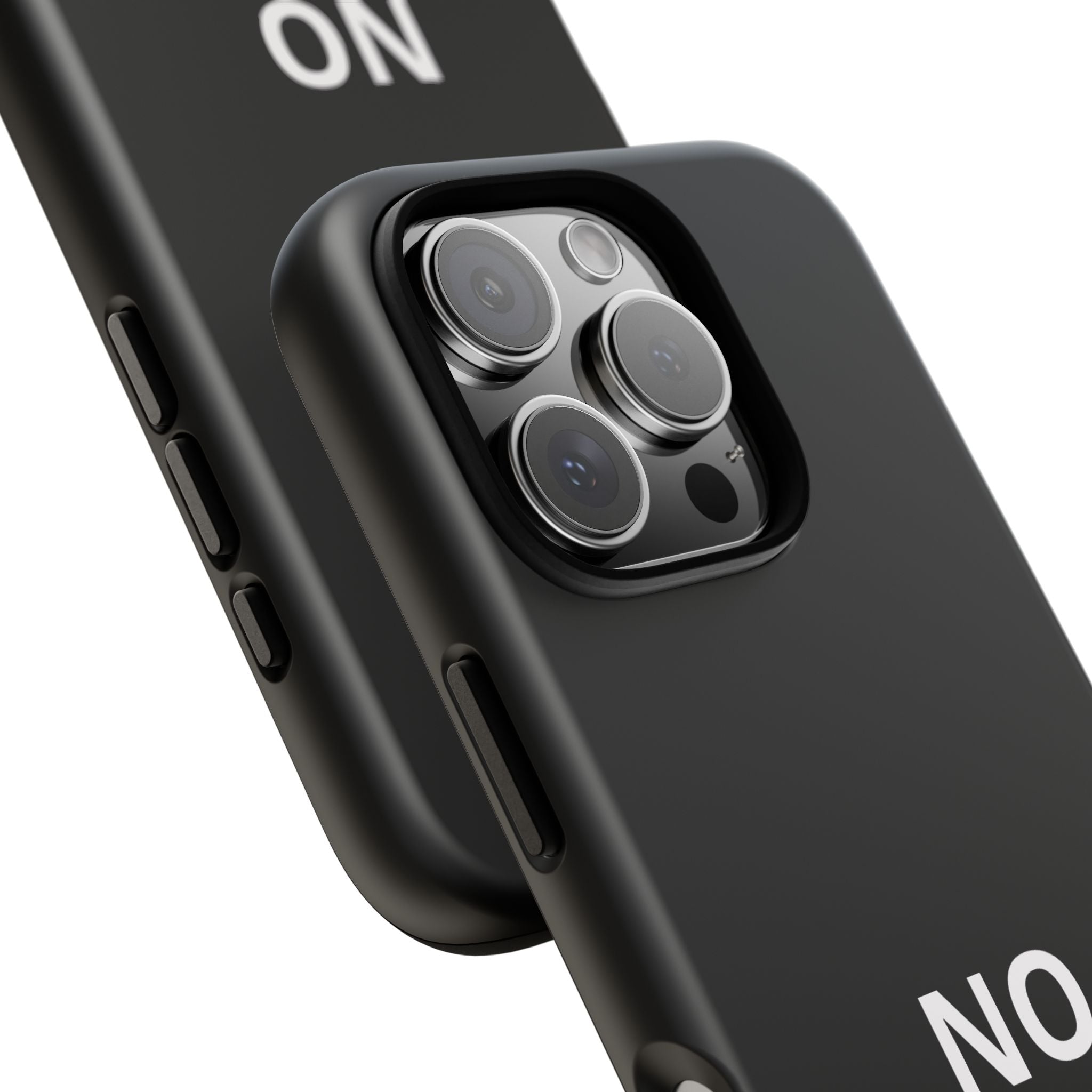Phone Case — "NO KINGS" Minimalist Black Tough Protective Cover