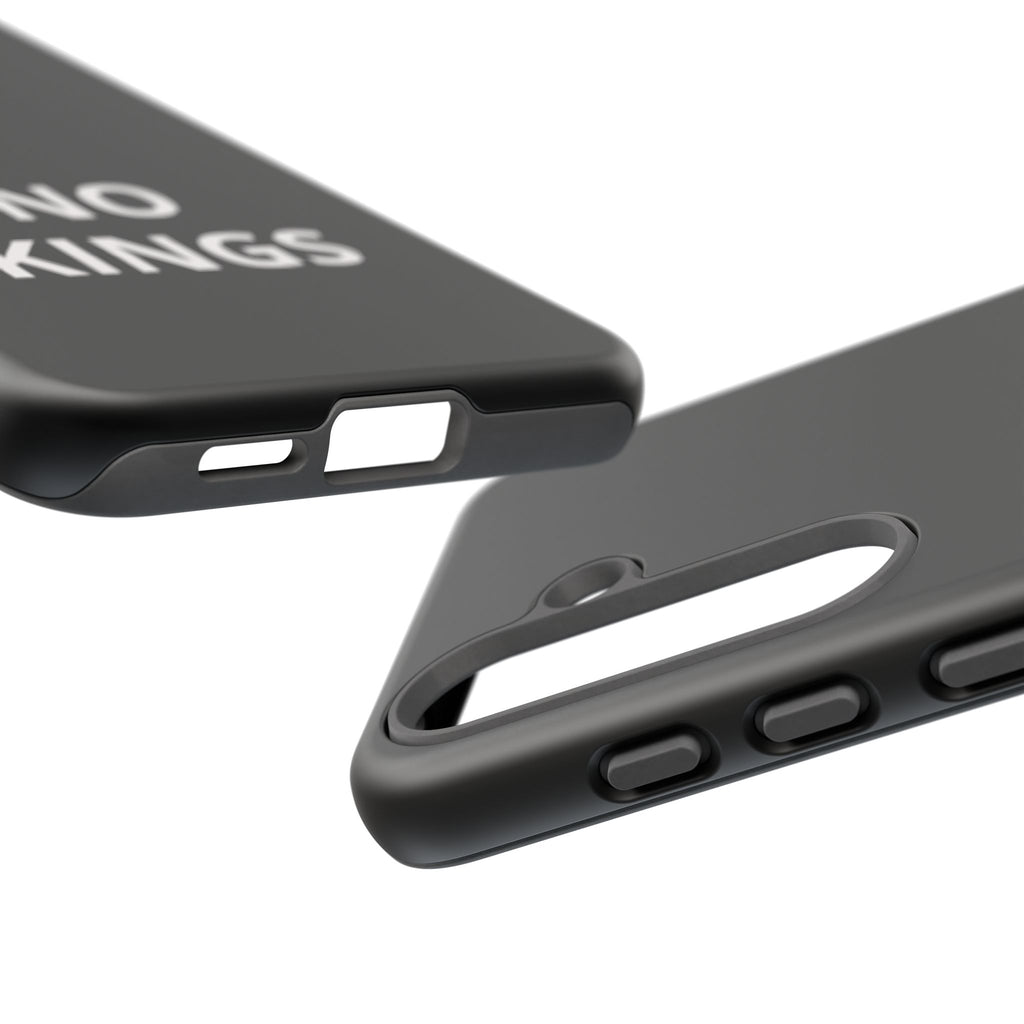 Phone Case — "NO KINGS" Minimalist Black Tough Protective Cover