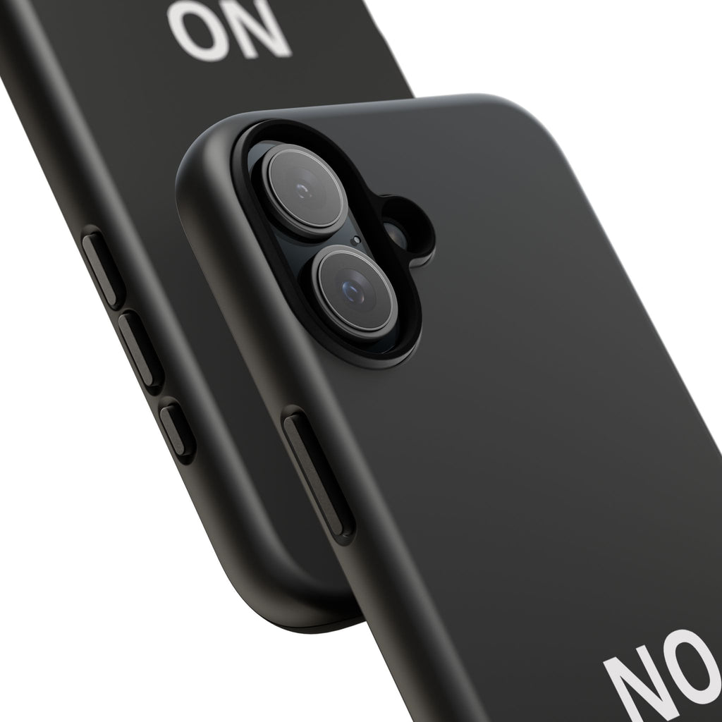 Phone Case — "NO KINGS" Minimalist Black Tough Protective Cover