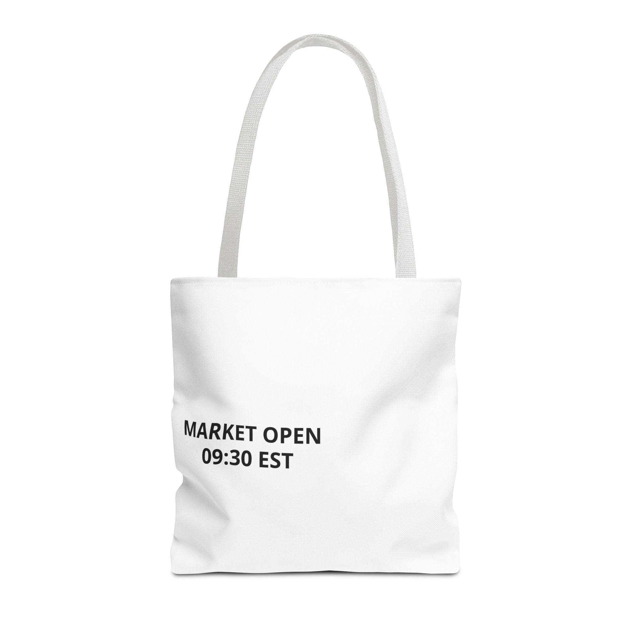 Tote Bag — 'MARKET OPEN 09:30 EST' Minimalist Stock Market Tote