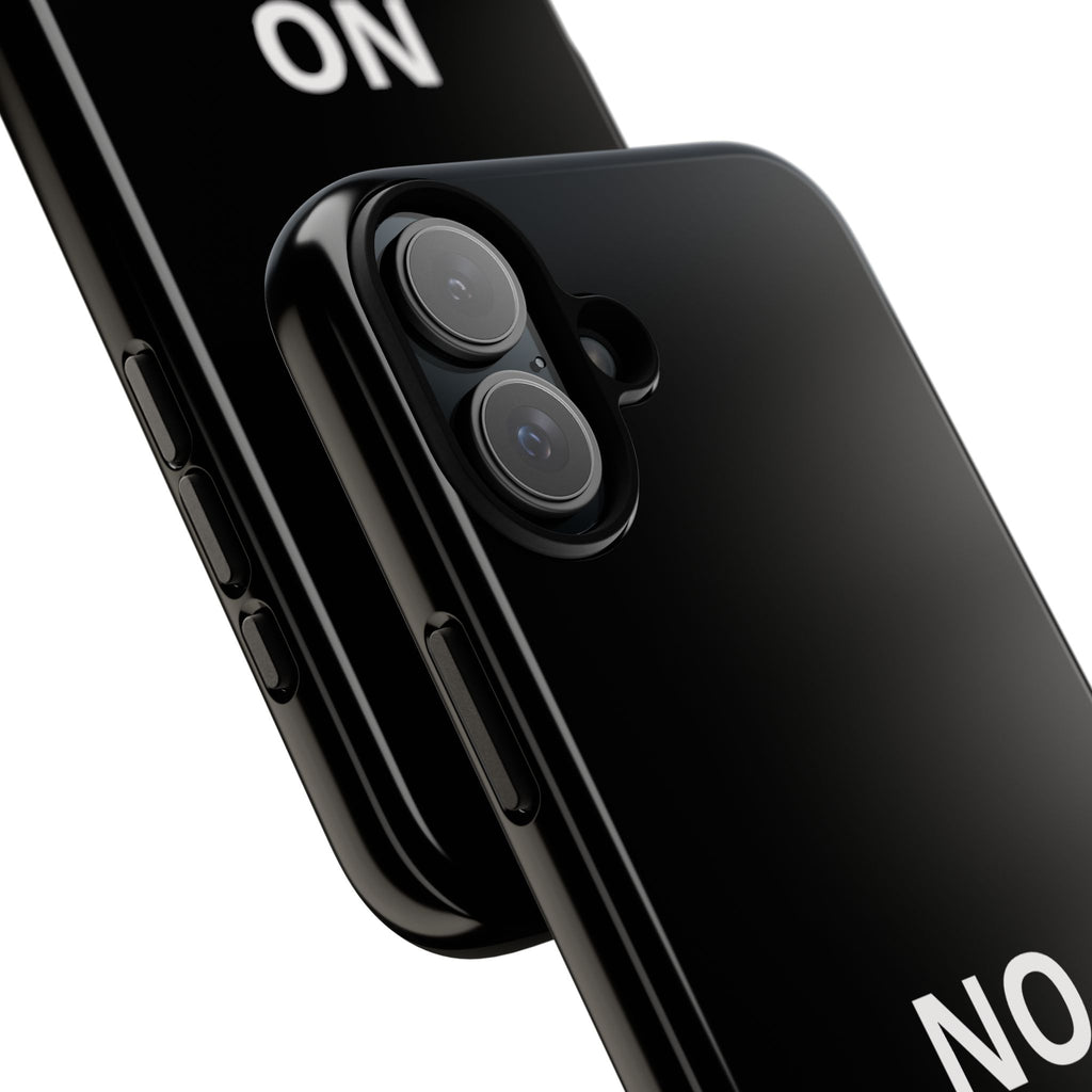 Phone Case — "NO KINGS" Minimalist Black Tough Protective Cover