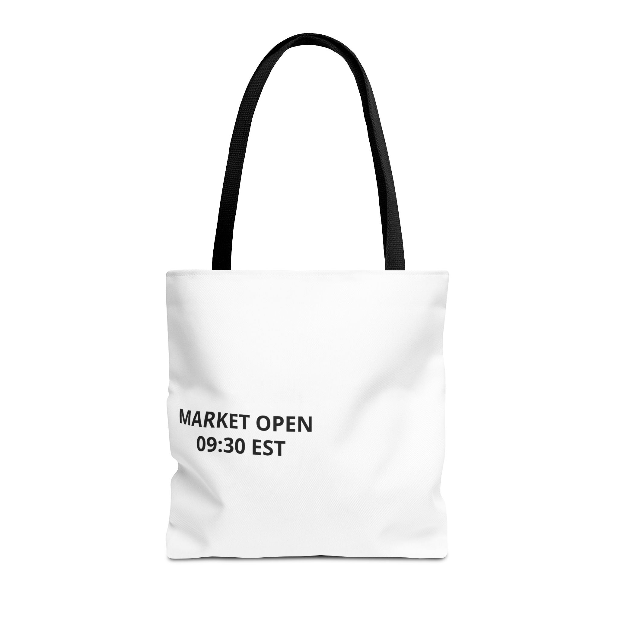 Tote Bag — 'MARKET OPEN 09:30 EST' Minimalist Stock Market Tote