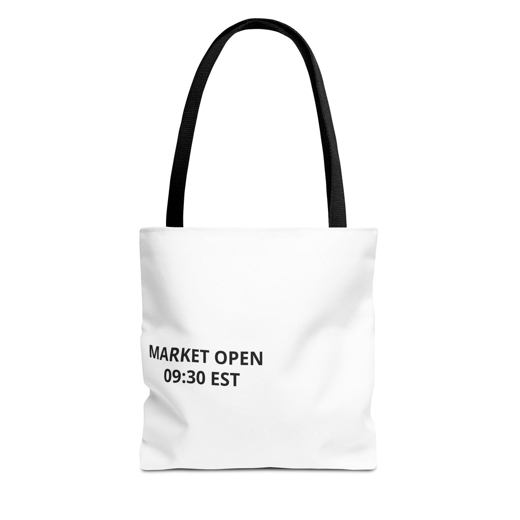 Tote Bag — 'MARKET OPEN 09:30 EST' Minimalist Stock Market Tote