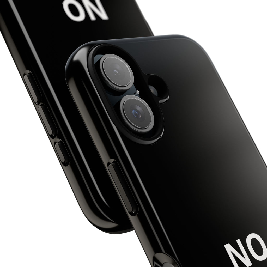 Phone Case — "NO KINGS" Minimalist Black Tough Protective Cover