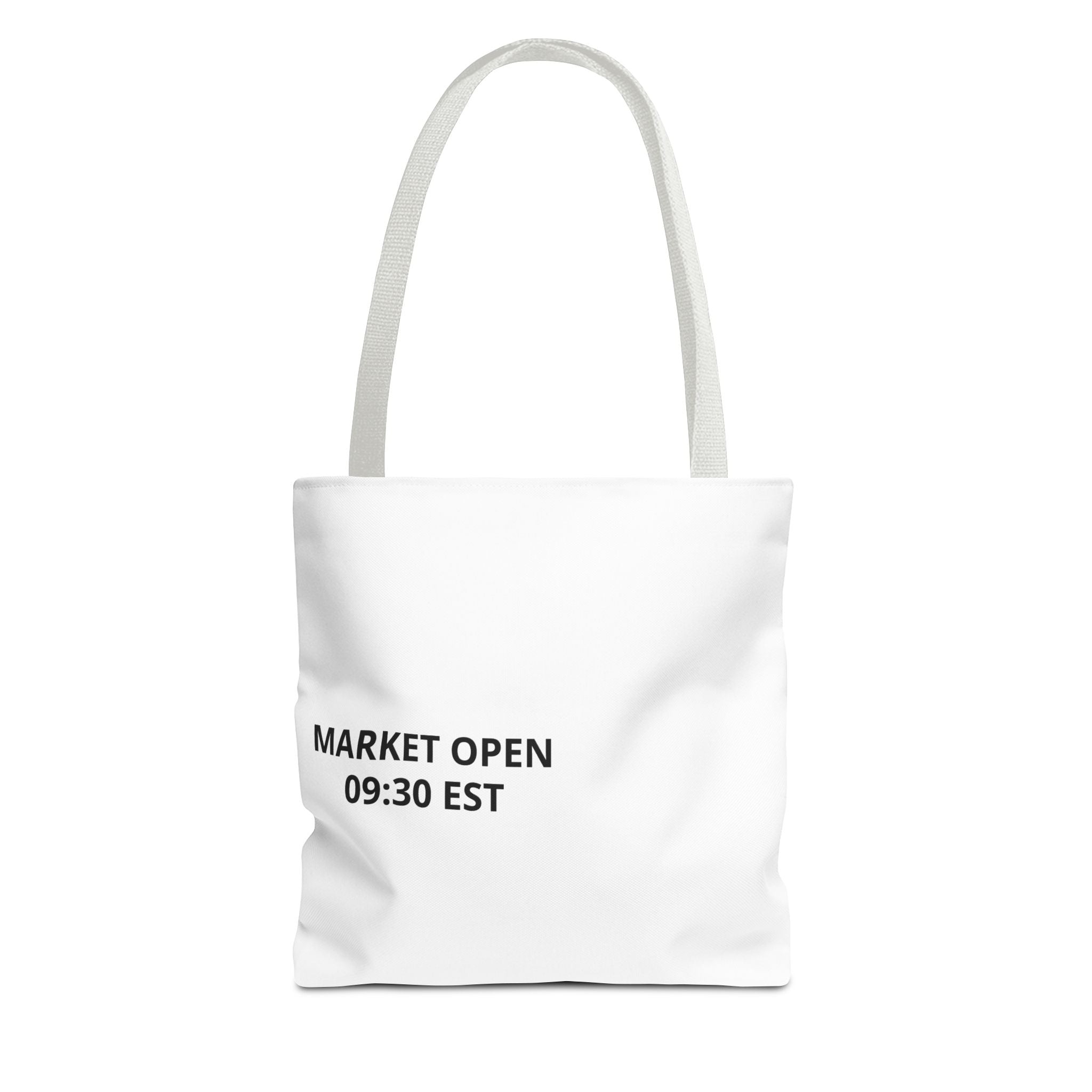 Tote Bag — 'MARKET OPEN 09:30 EST' Minimalist Stock Market Tote