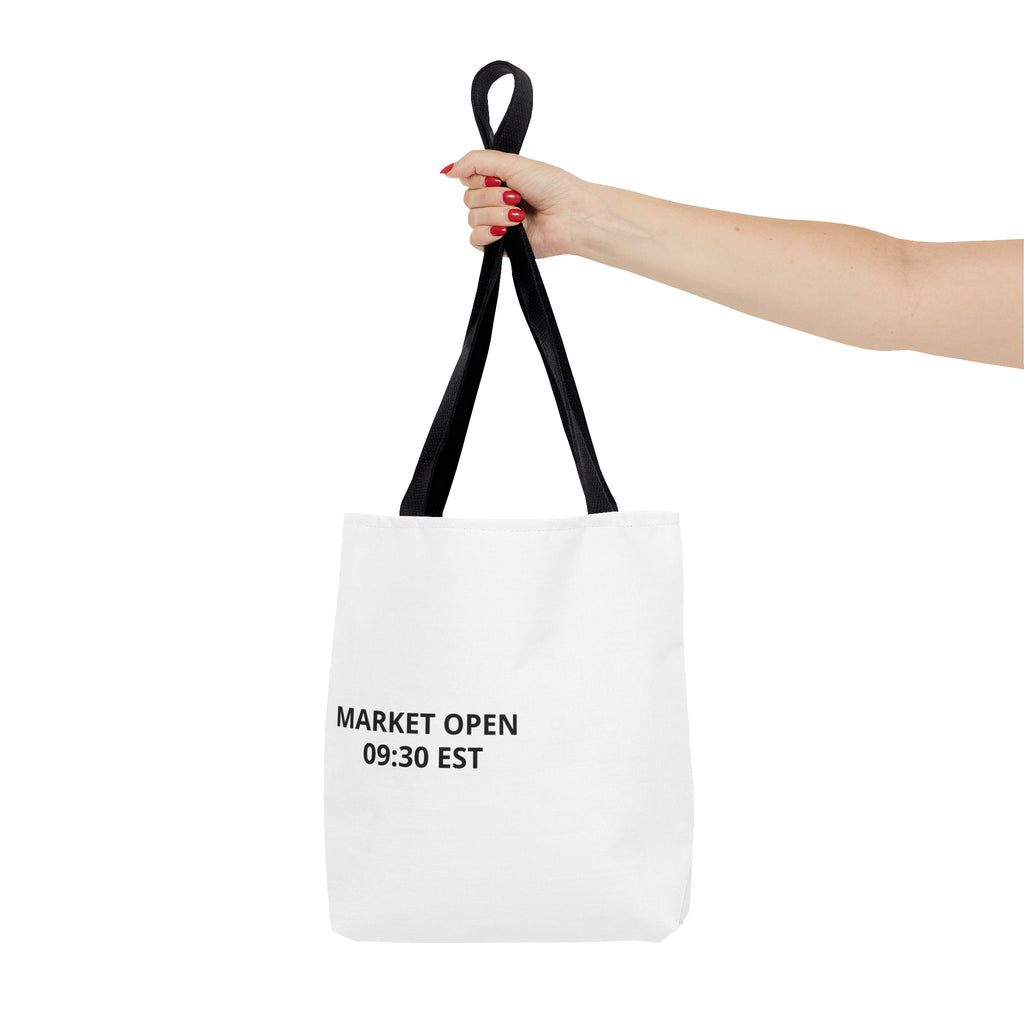 Tote Bag — 'MARKET OPEN 09:30 EST' Minimalist Stock Market Tote