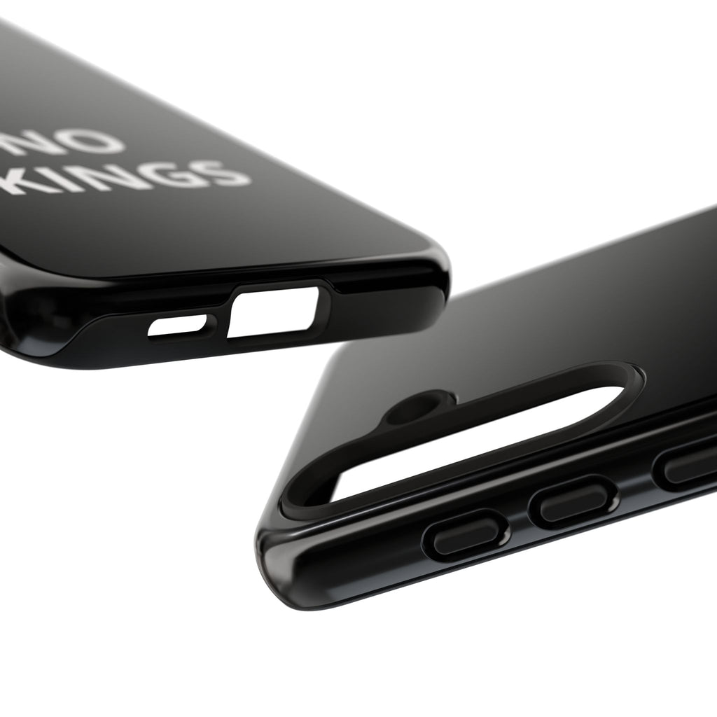 Phone Case — "NO KINGS" Minimalist Black Tough Protective Cover