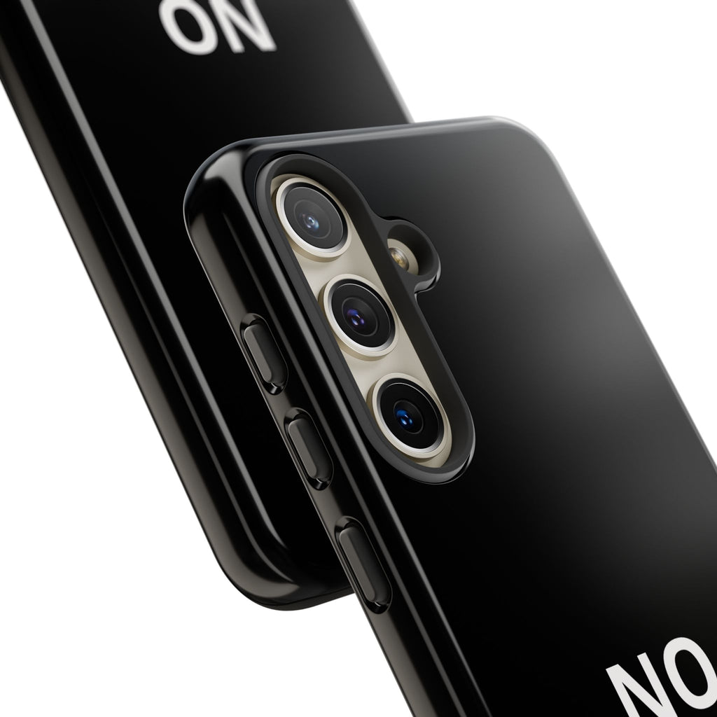 Phone Case — "NO KINGS" Minimalist Black Tough Protective Cover