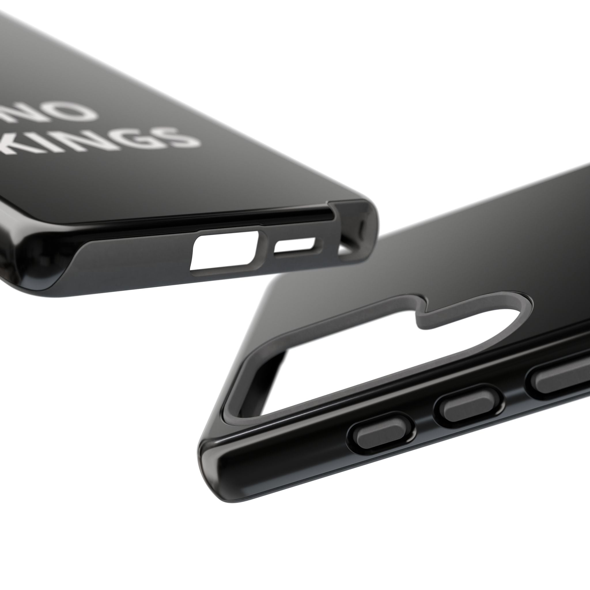 Phone Case — "NO KINGS" Minimalist Black Tough Protective Cover