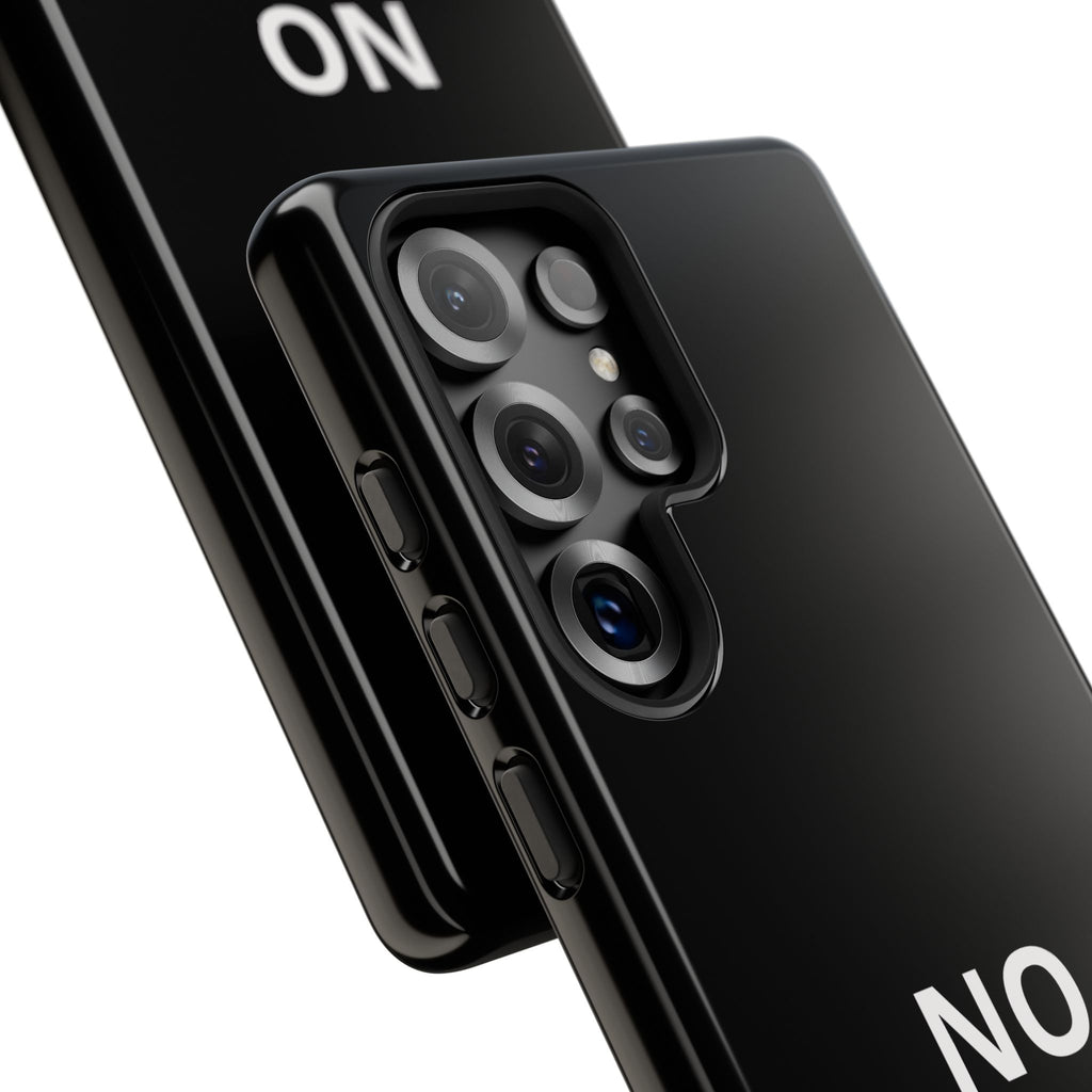 Phone Case — "NO KINGS" Minimalist Black Tough Protective Cover