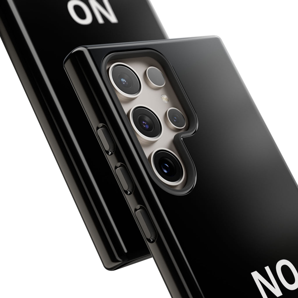 Phone Case — "NO KINGS" Minimalist Black Tough Protective Cover