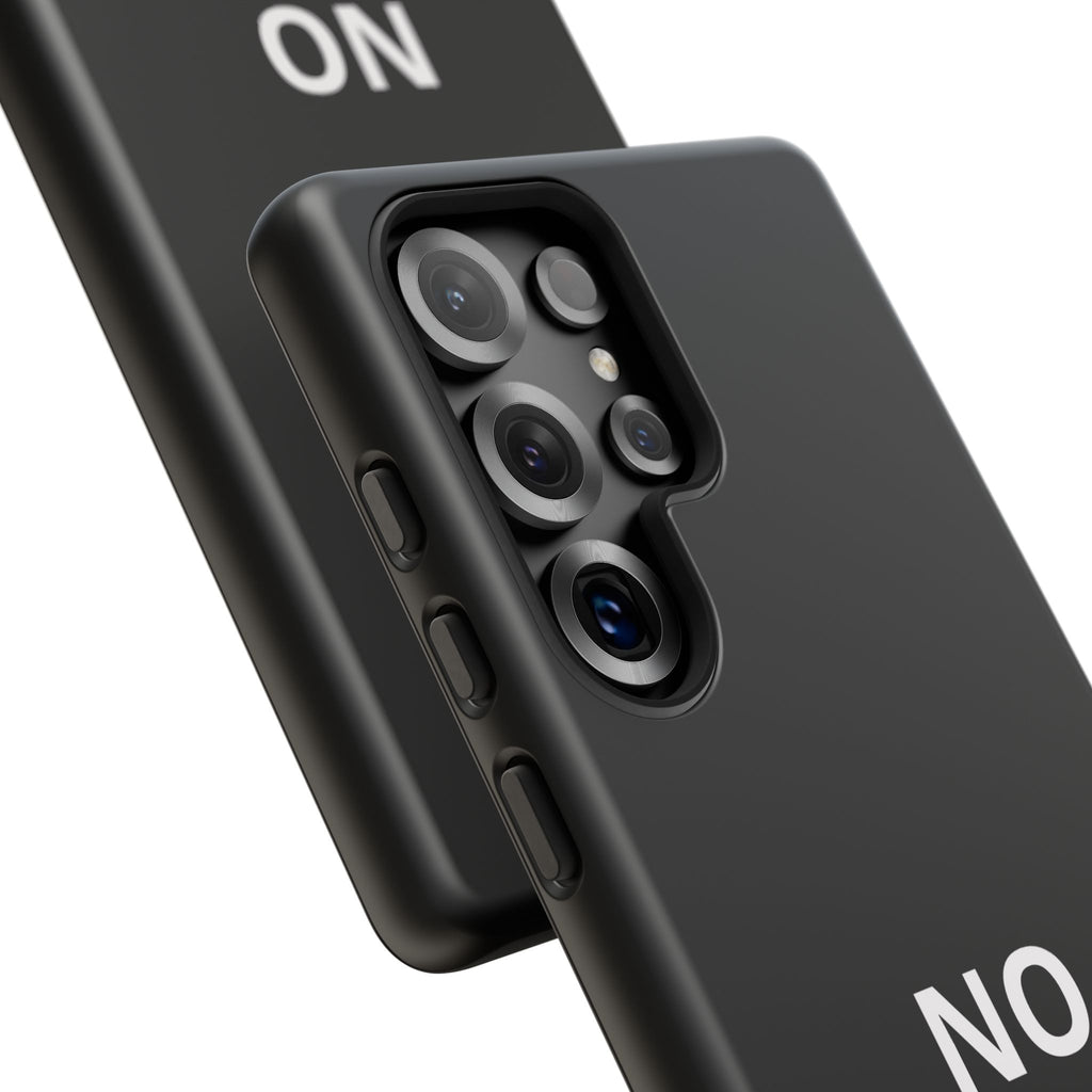 Phone Case — "NO KINGS" Minimalist Black Tough Protective Cover