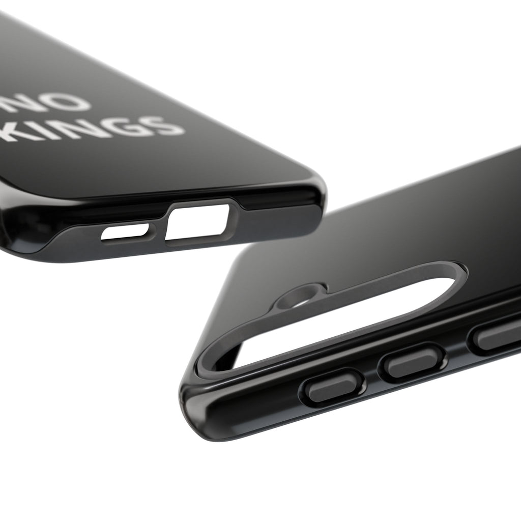 Phone Case — "NO KINGS" Minimalist Black Tough Protective Cover
