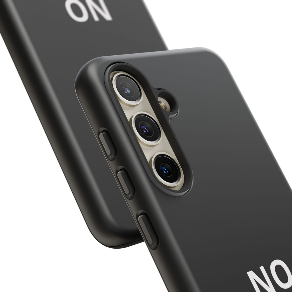 Phone Case — "NO KINGS" Minimalist Black Tough Protective Cover