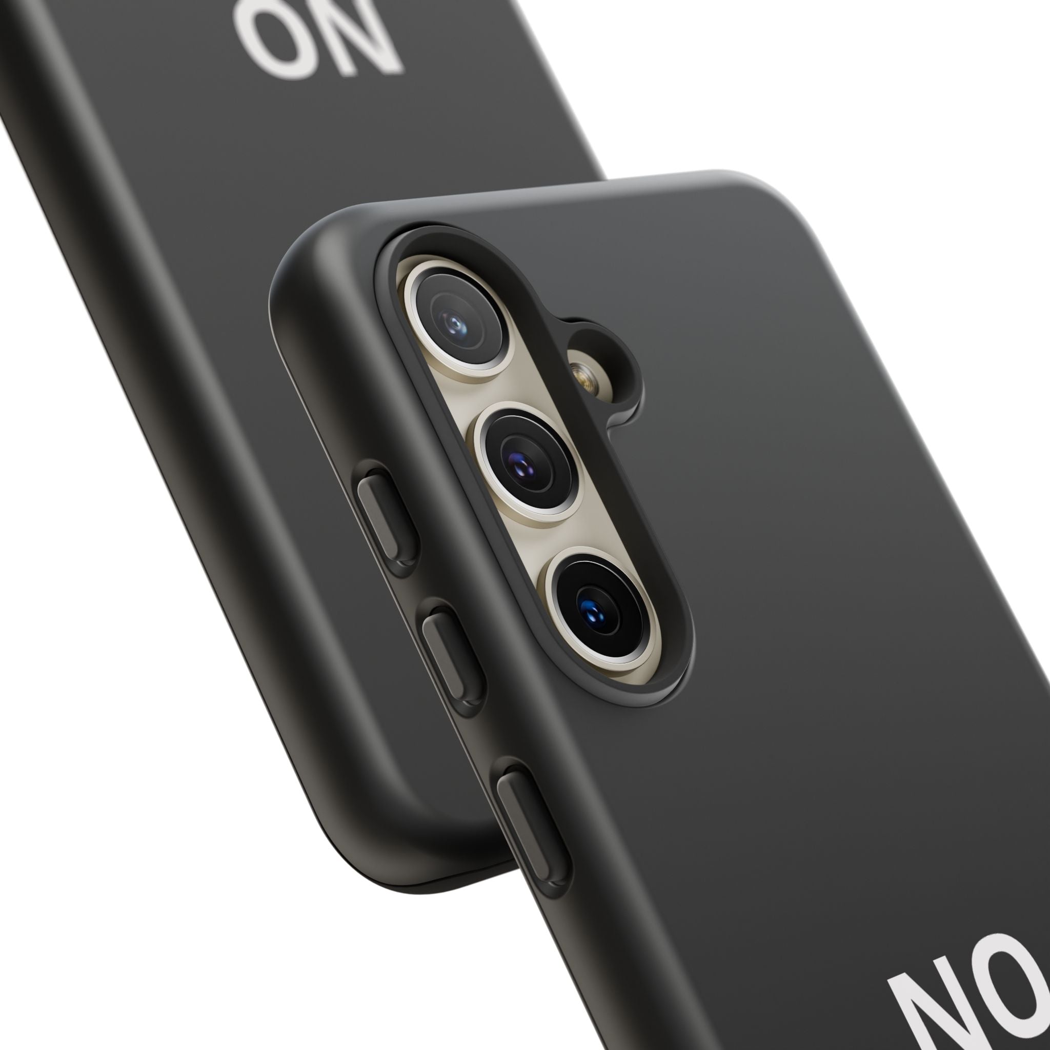 Phone Case — "NO KINGS" Minimalist Black Tough Protective Cover