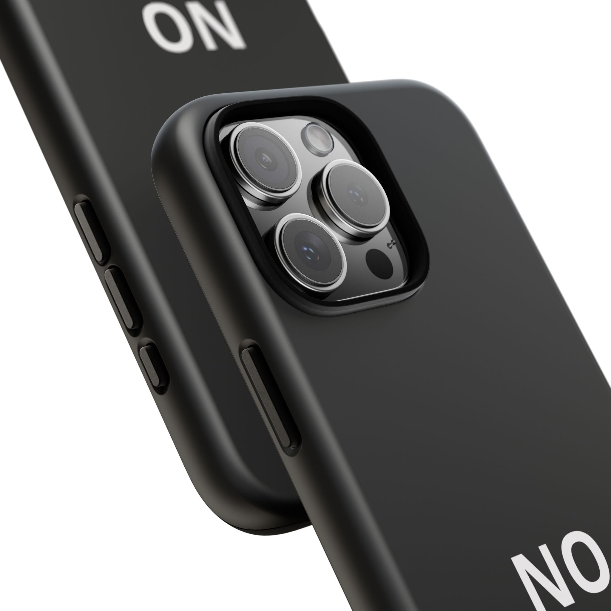 Phone Case — "NO KINGS" Minimalist Black Tough Protective Cover