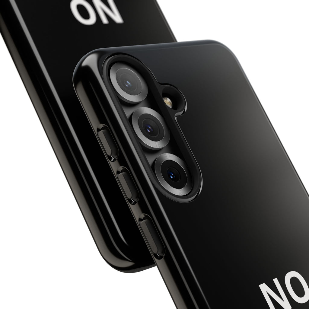 Phone Case — "NO KINGS" Minimalist Black Tough Protective Cover