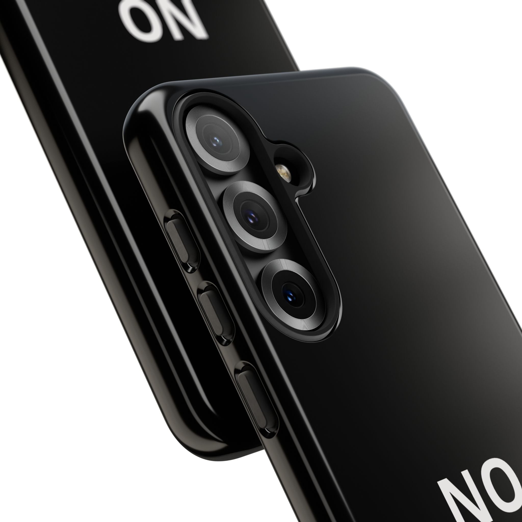 Phone Case — "NO KINGS" Minimalist Black Tough Protective Cover