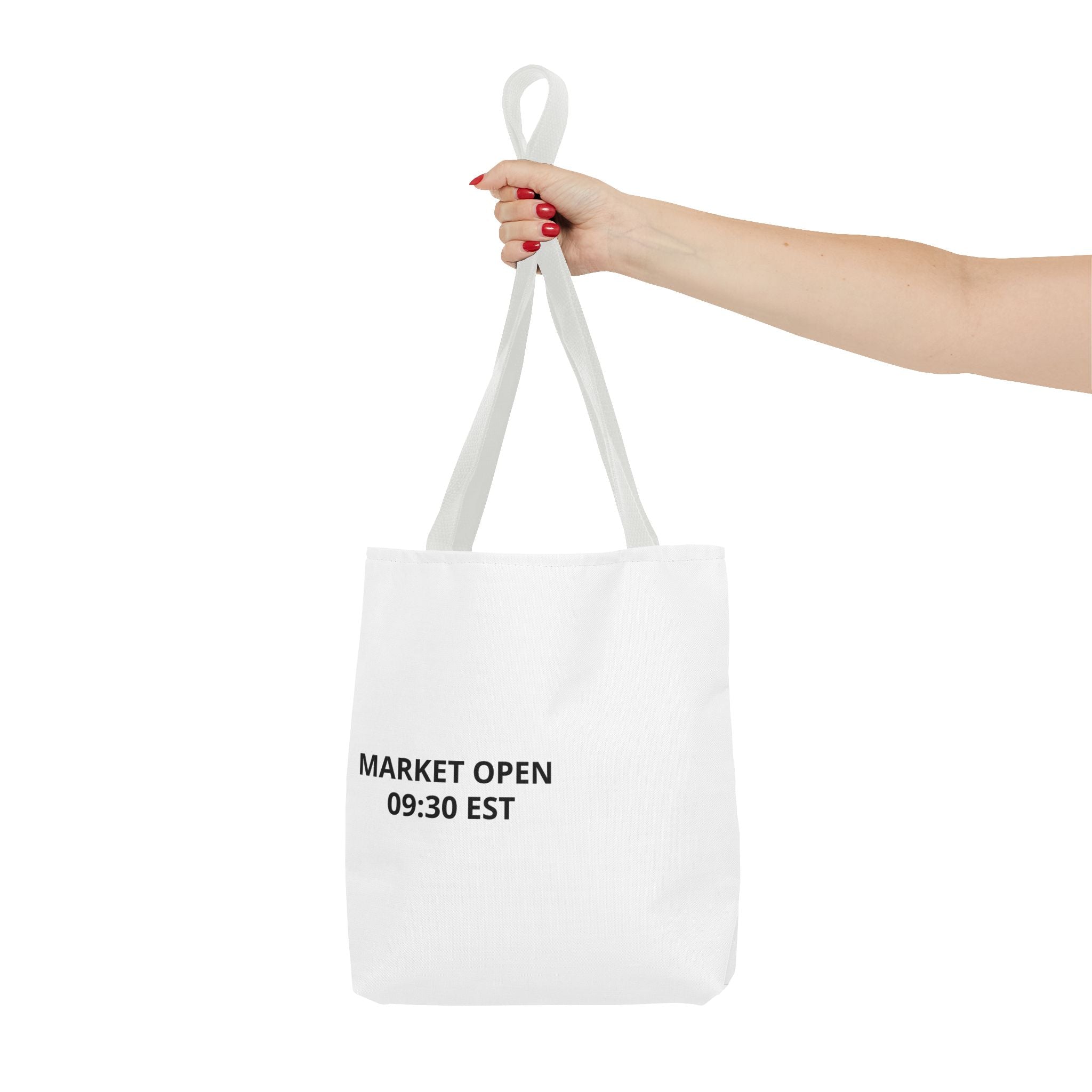 Tote Bag — 'MARKET OPEN 09:30 EST' Minimalist Stock Market Tote