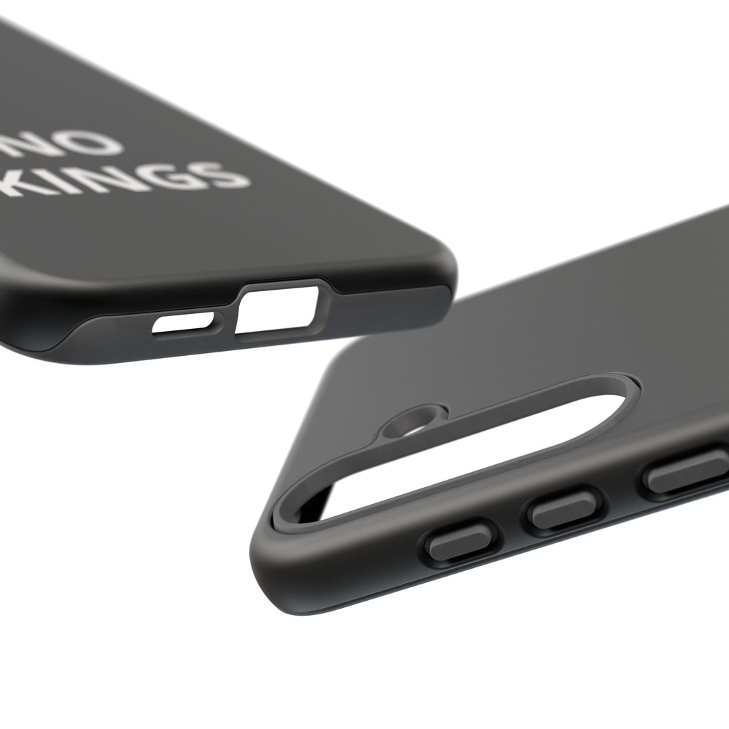 Phone Case — "NO KINGS" Minimalist Black Tough Protective Cover