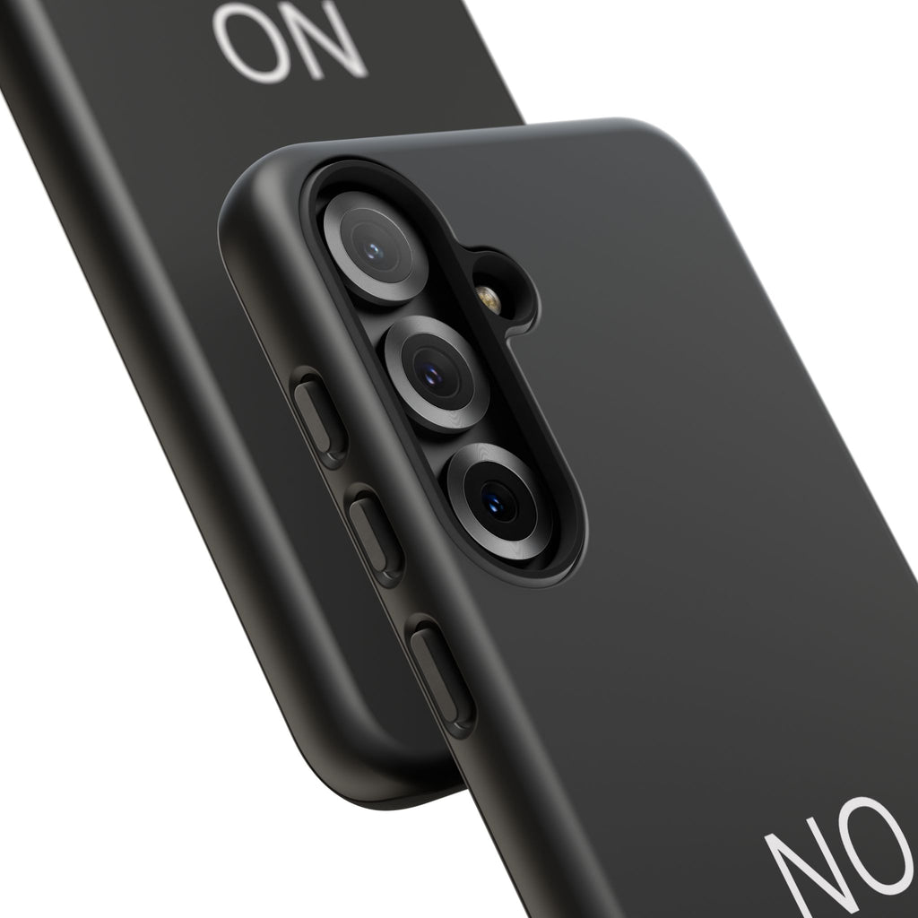 Phone Case — "NO KINGS" Minimalist Black Tough Protective Cover