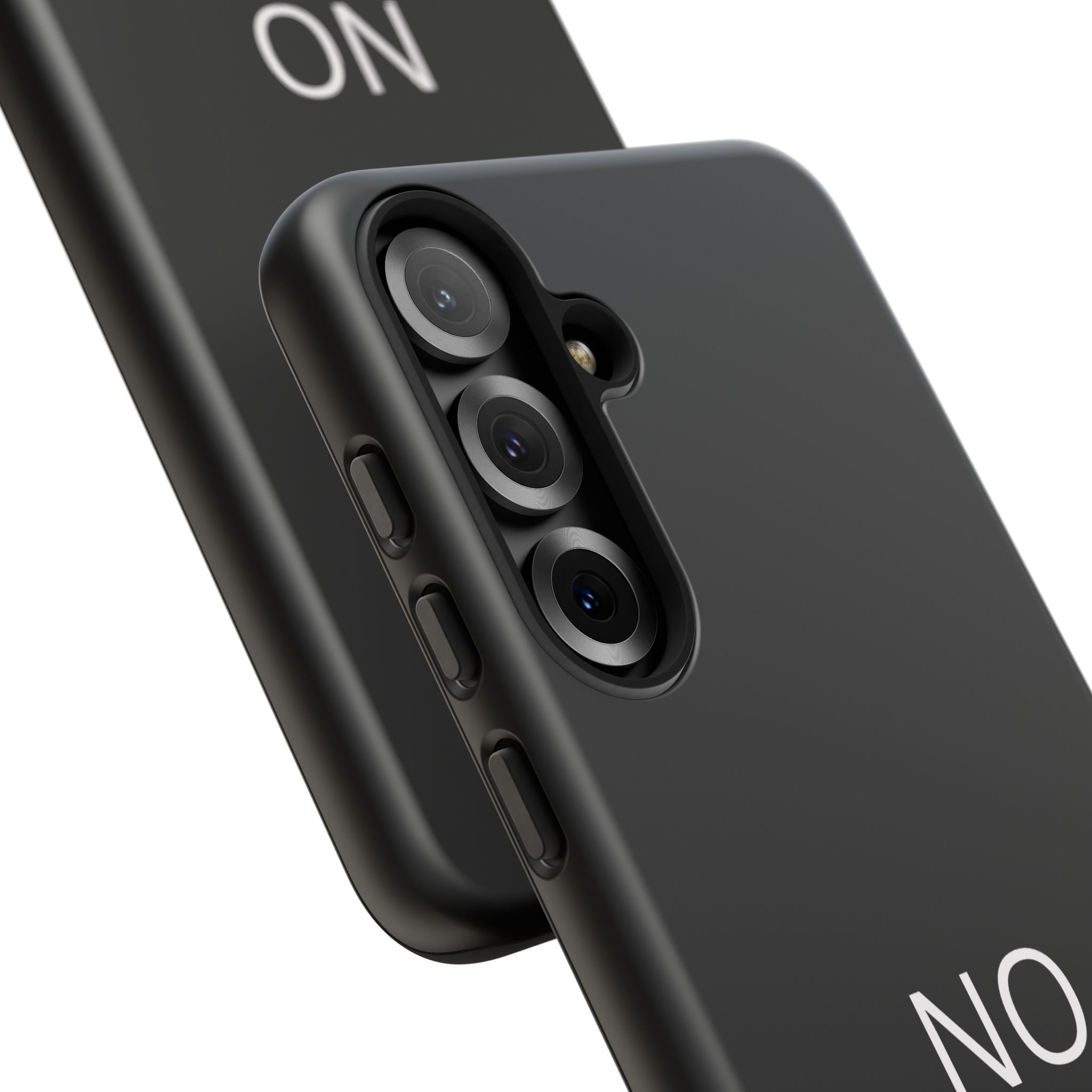 Phone Case — "NO KINGS" Minimalist Black Tough Protective Cover