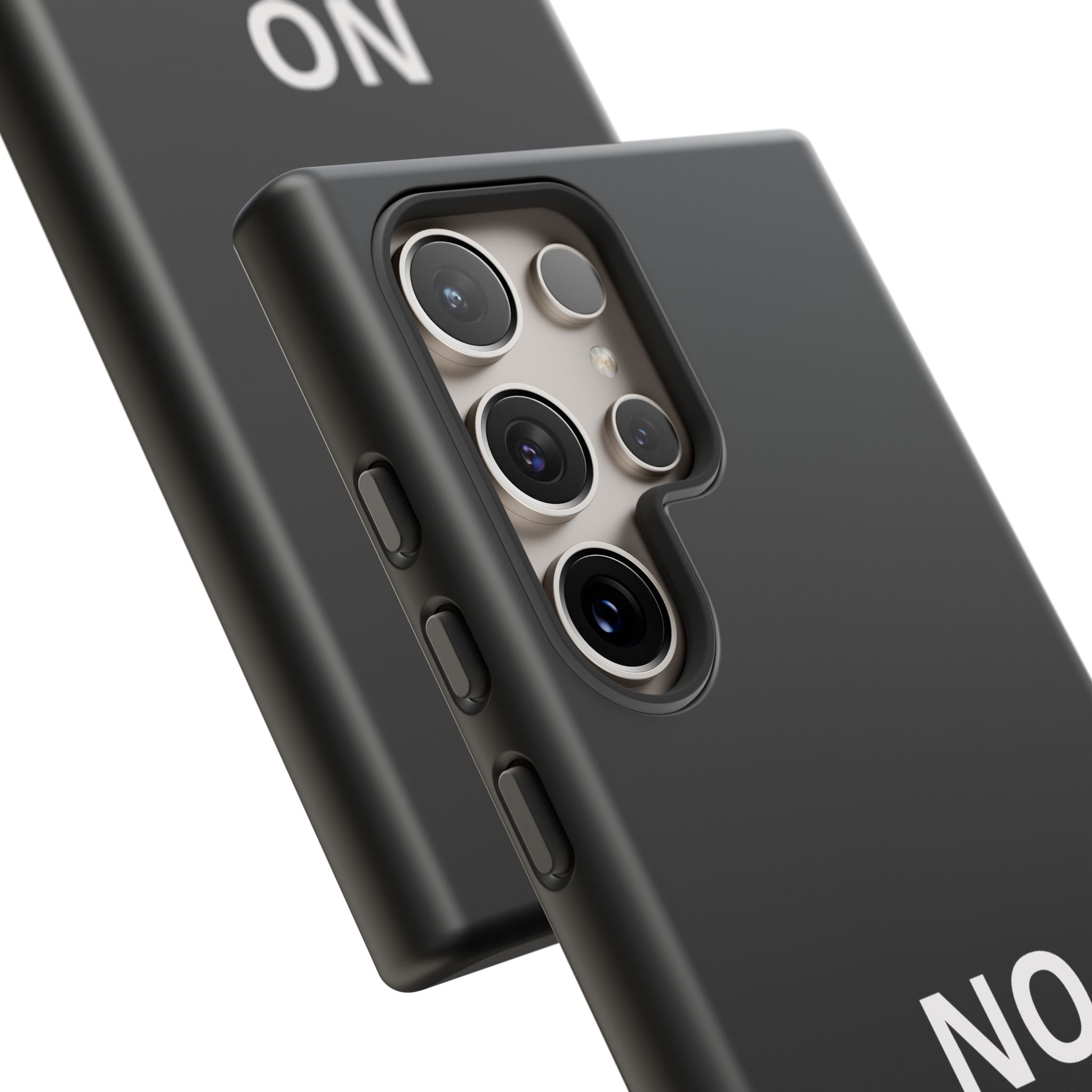 Phone Case — "NO KINGS" Minimalist Black Tough Protective Cover