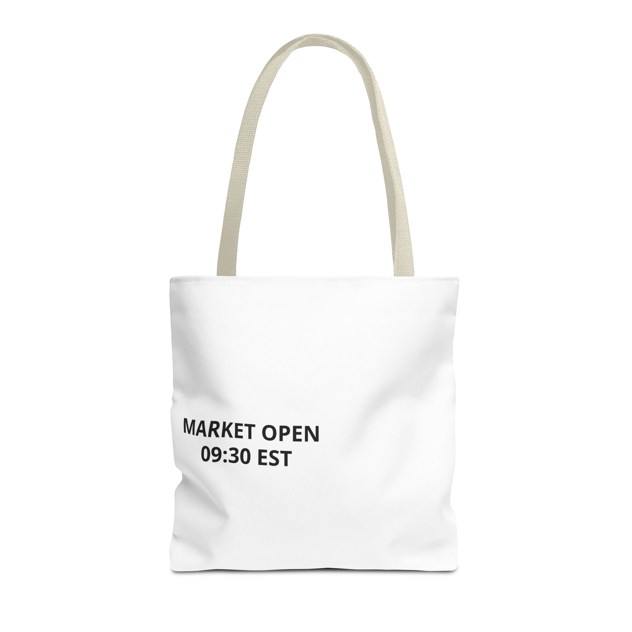 Tote Bag — 'MARKET OPEN 09:30 EST' Minimalist Stock Market Tote