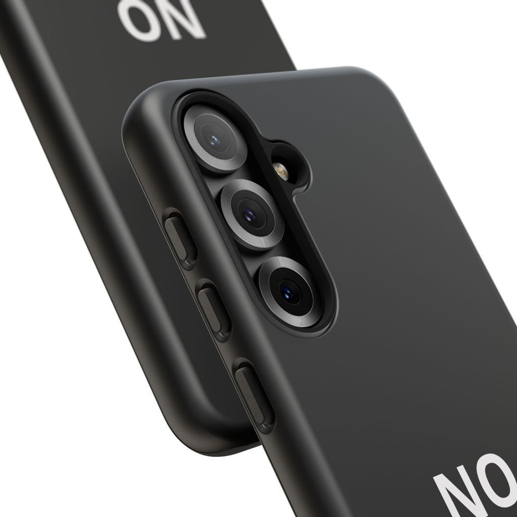 Phone Case — "NO KINGS" Minimalist Black Tough Protective Cover