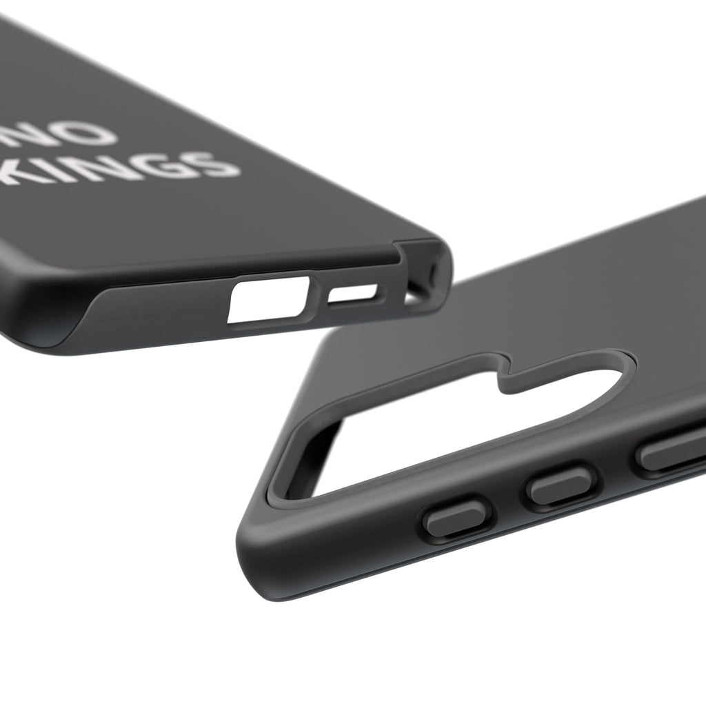 Phone Case — "NO KINGS" Minimalist Black Tough Protective Cover