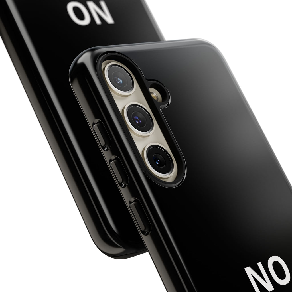 Phone Case — "NO KINGS" Minimalist Black Tough Protective Cover