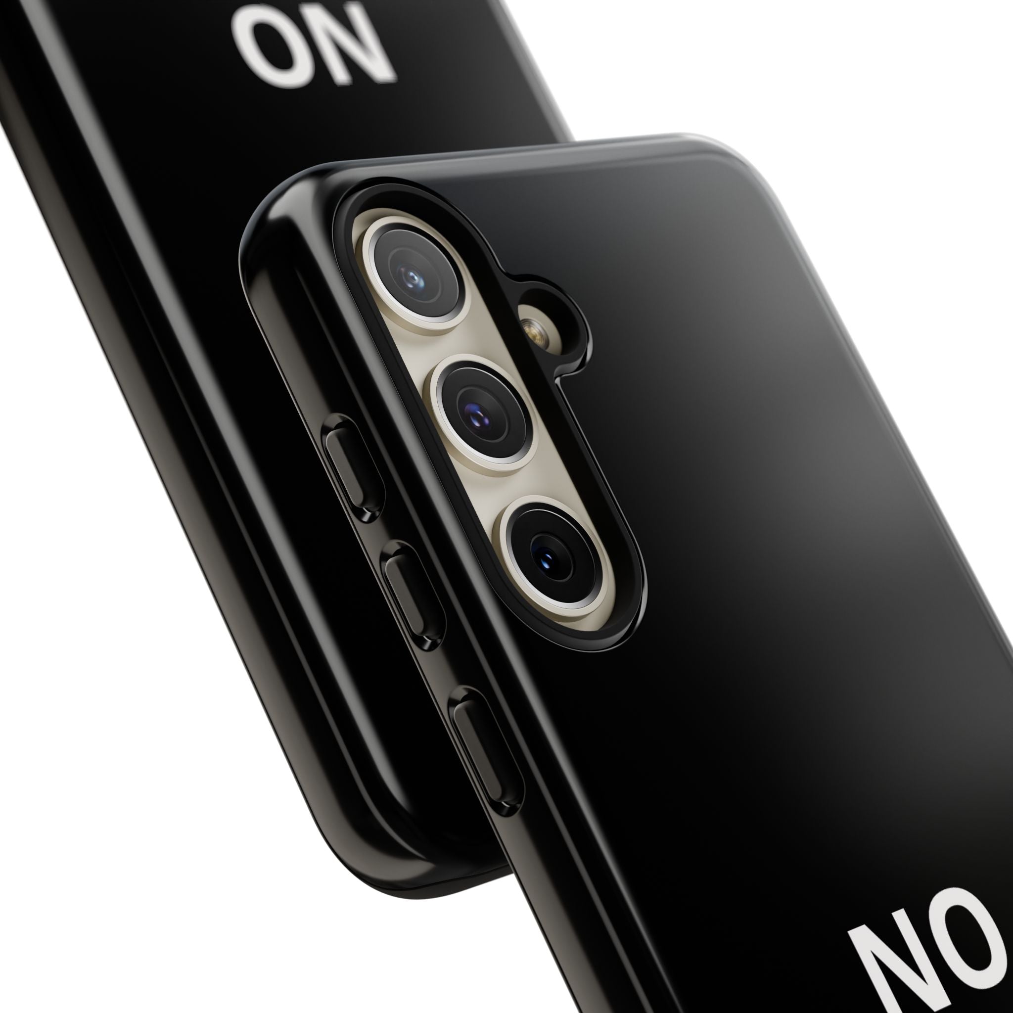 Phone Case — "NO KINGS" Minimalist Black Tough Protective Cover