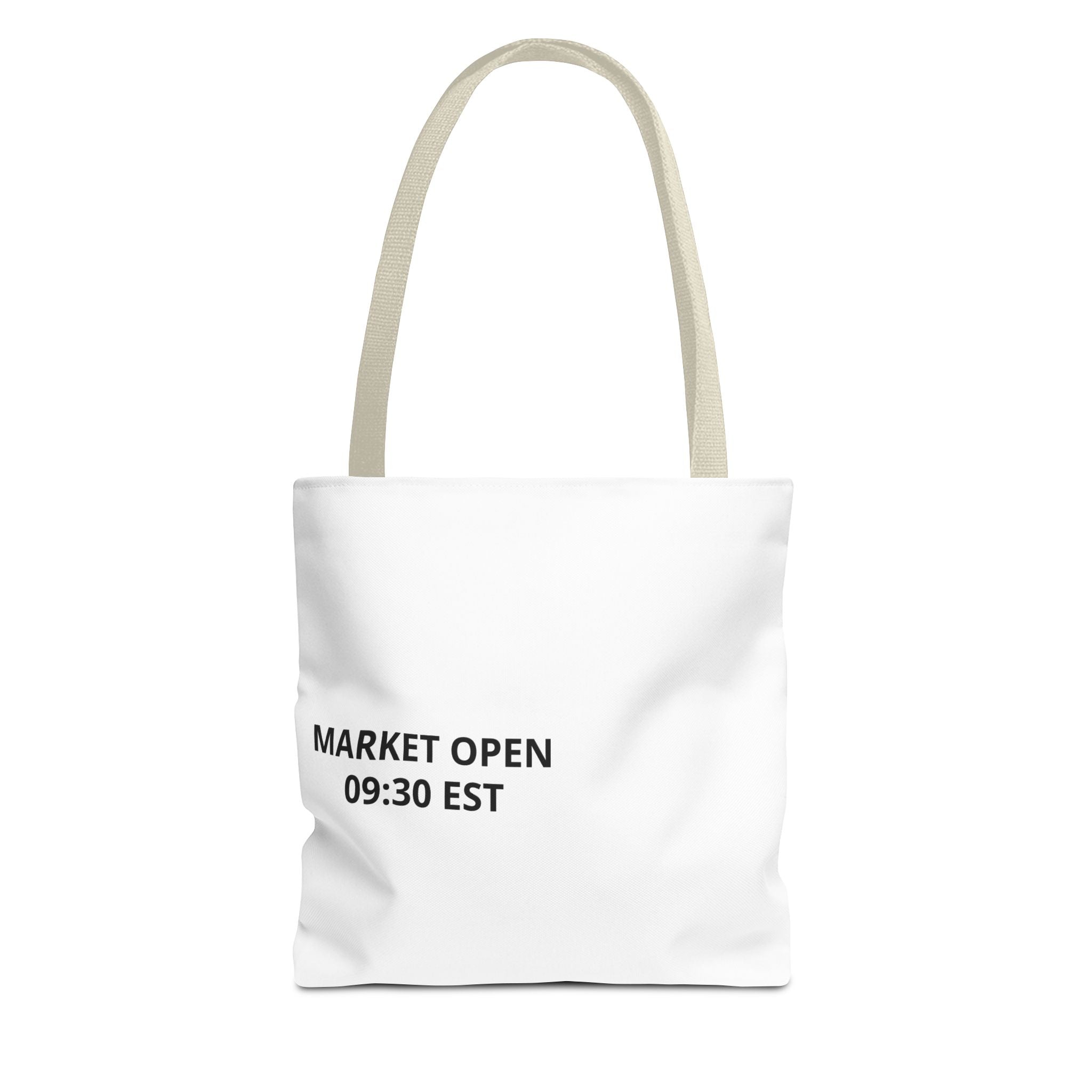 Tote Bag — 'MARKET OPEN 09:30 EST' Minimalist Stock Market Tote