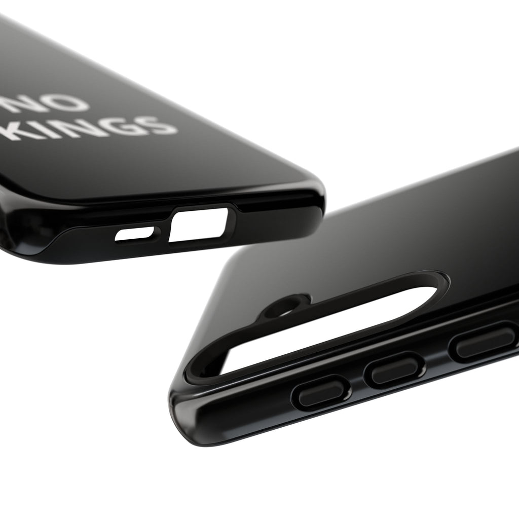 Phone Case — "NO KINGS" Minimalist Black Tough Protective Cover