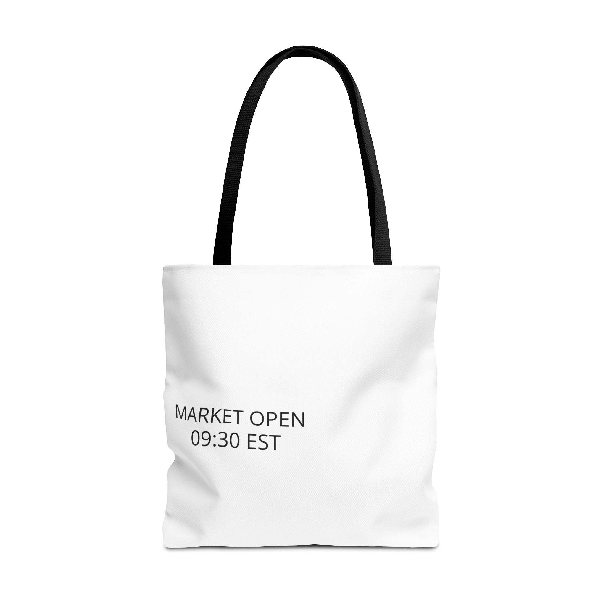 Tote Bag — 'MARKET OPEN 09:30 EST' Minimalist Stock Market Tote