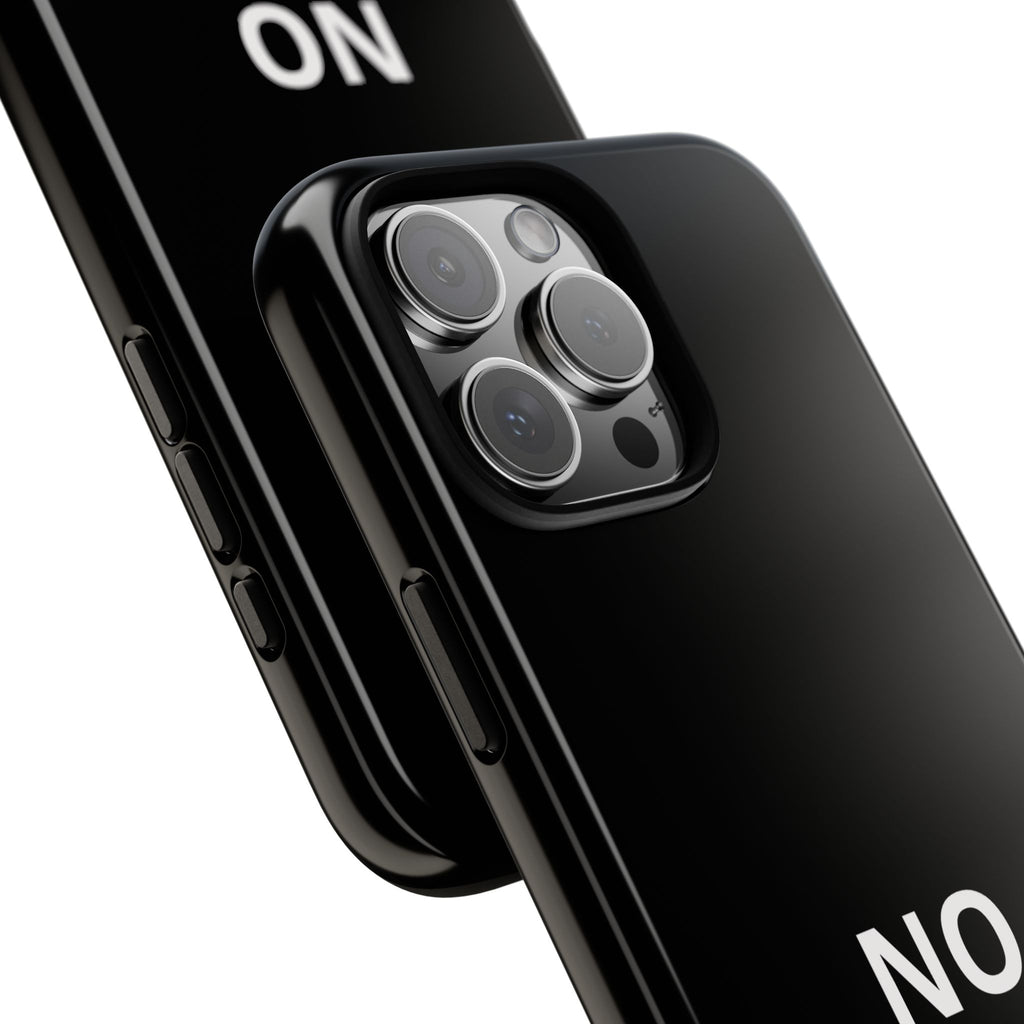 Phone Case — "NO KINGS" Minimalist Black Tough Protective Cover