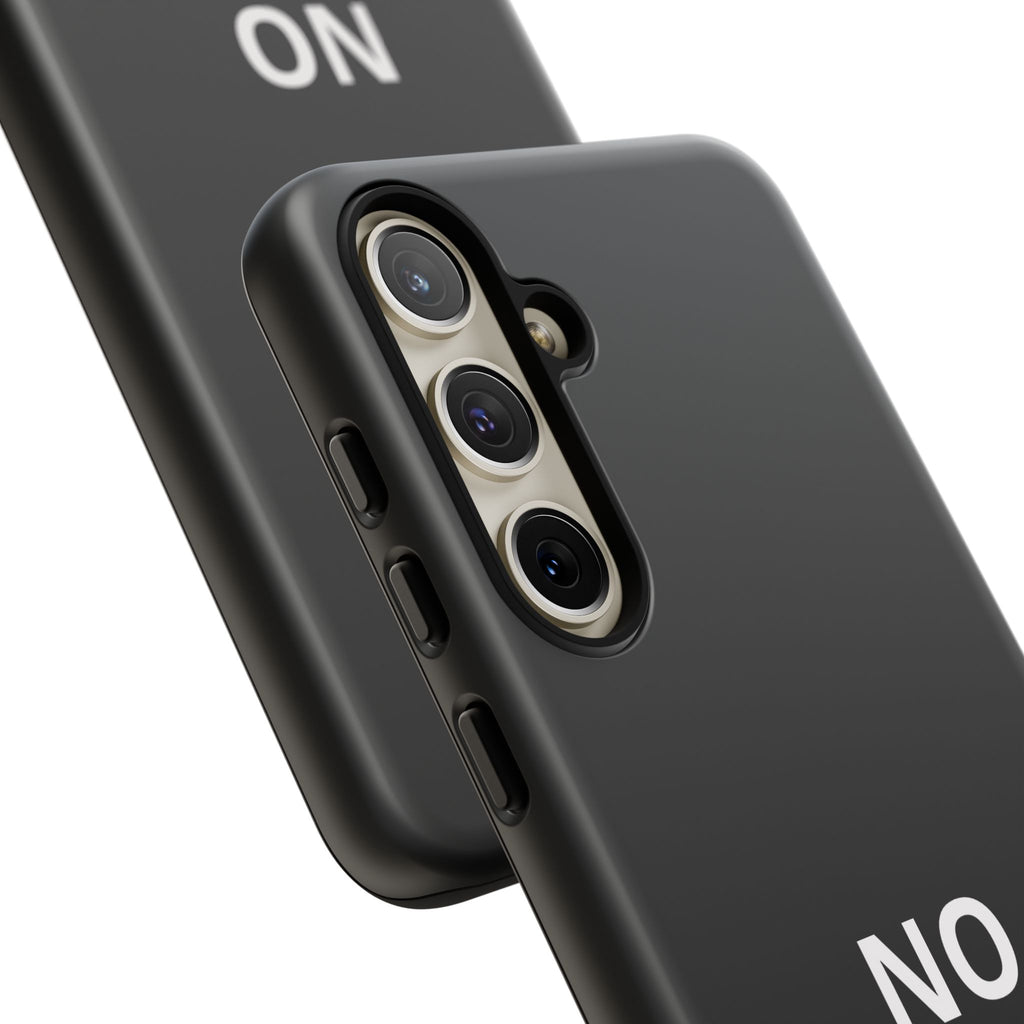 Phone Case — "NO KINGS" Minimalist Black Tough Protective Cover