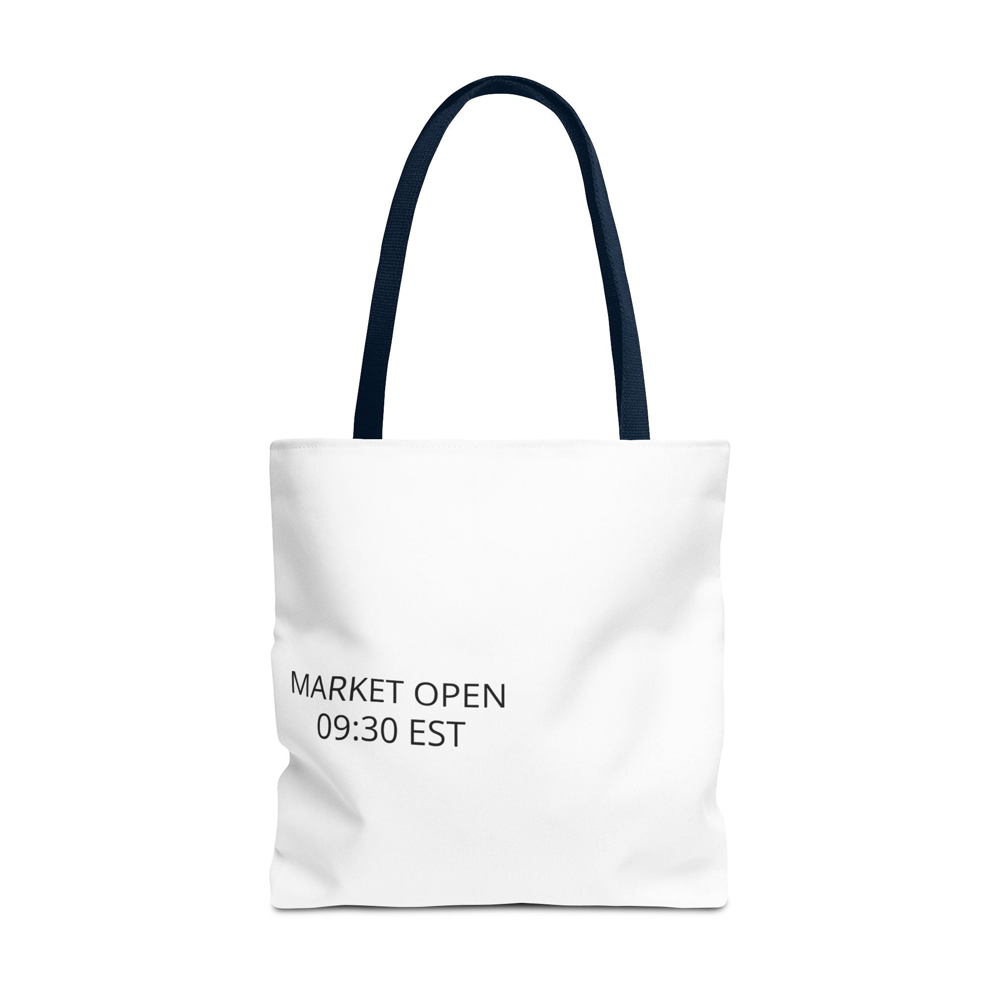 Tote Bag — 'MARKET OPEN 09:30 EST' Minimalist Stock Market Tote